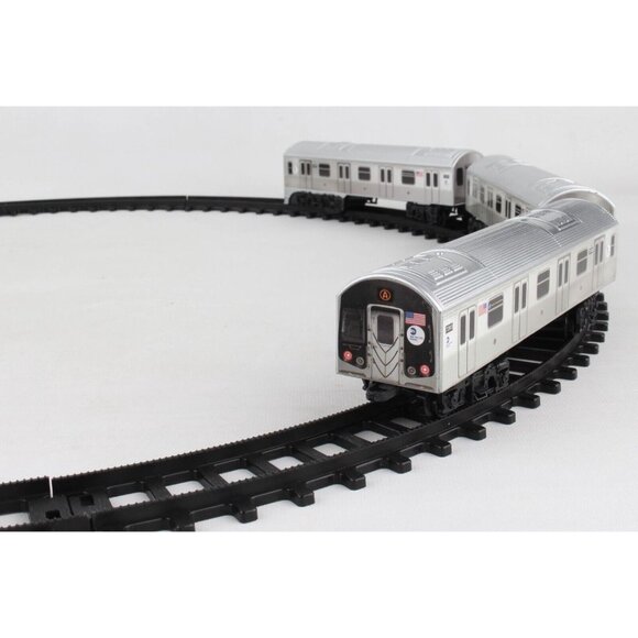 New York MTA New York City 3 Pc. Battery Operated Train Set with Track NY23075 - Picture 2 of 4